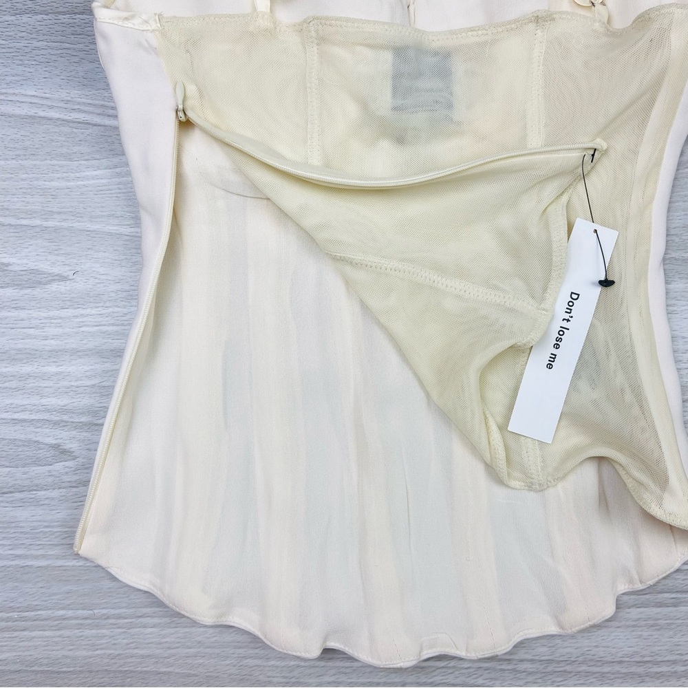 Reformation Rosetta Top Fior Di Latte Bustier Size 4 Sweetheart Neckline - Picture 12 of 16